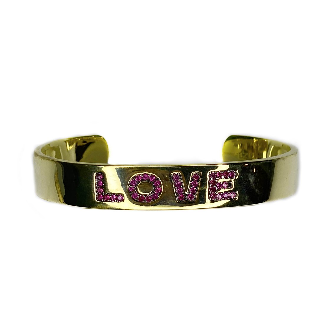Gold Love  Ruby Bangle