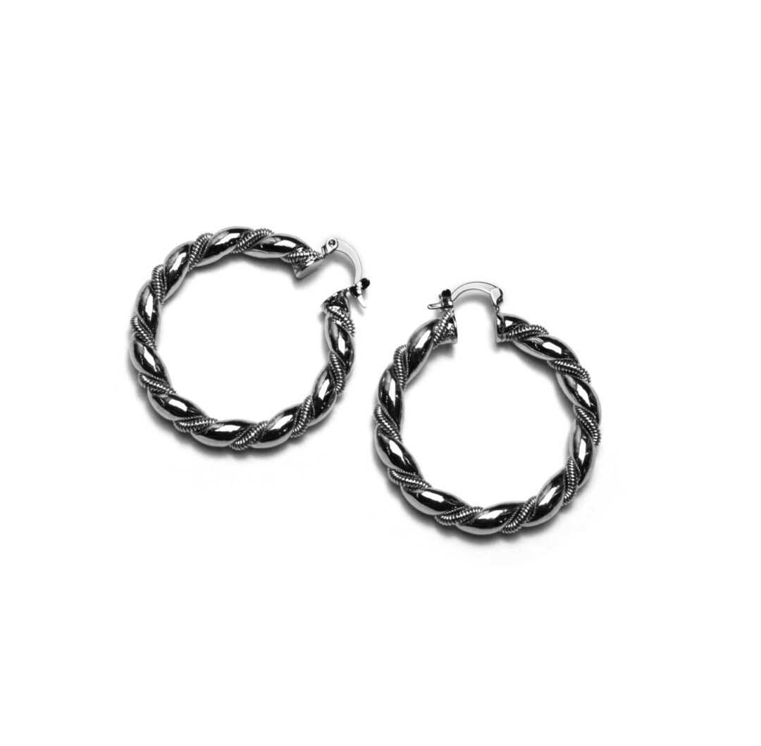 Entwined Golden Hoops