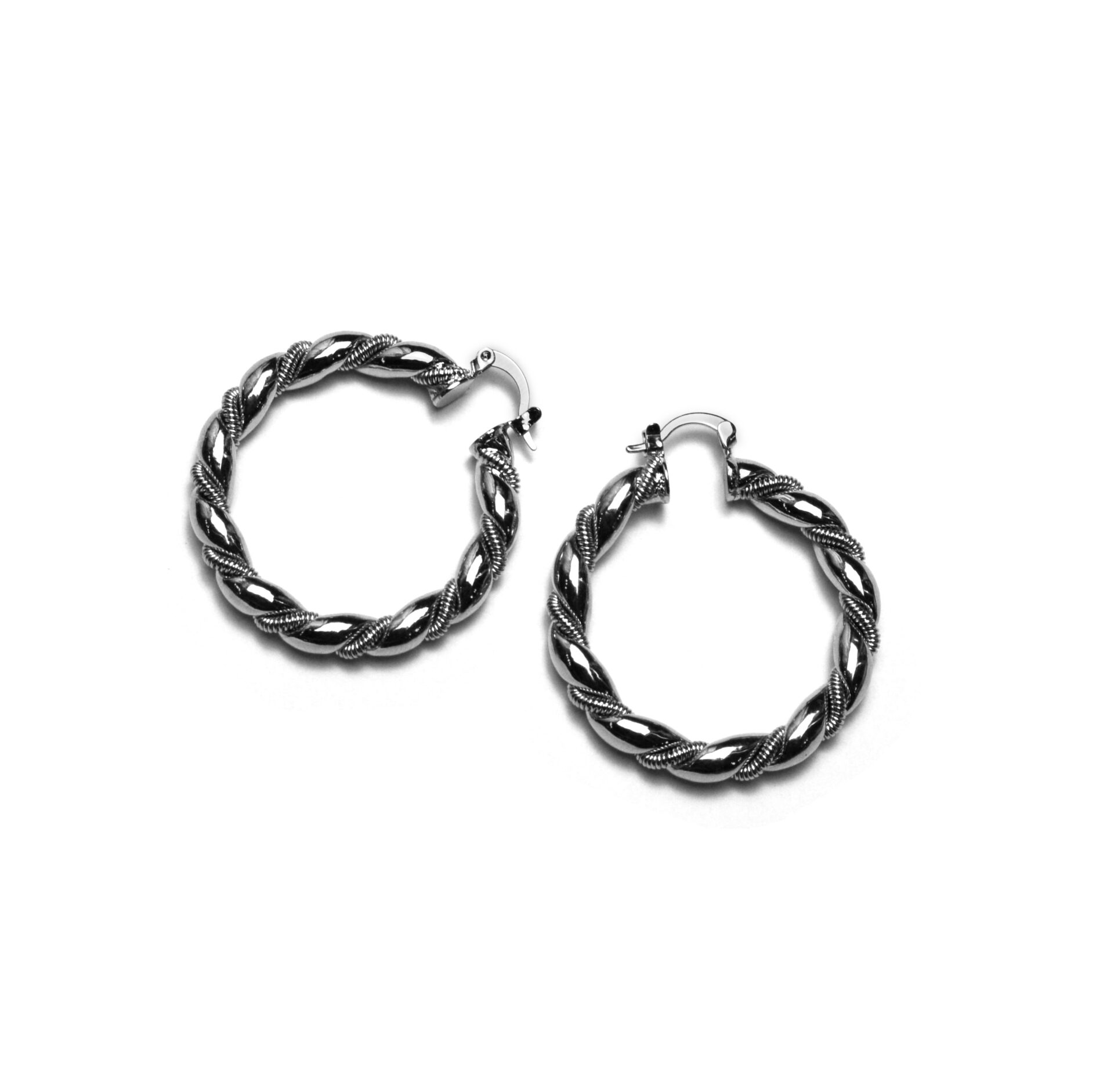 Entwined Golden Hoops