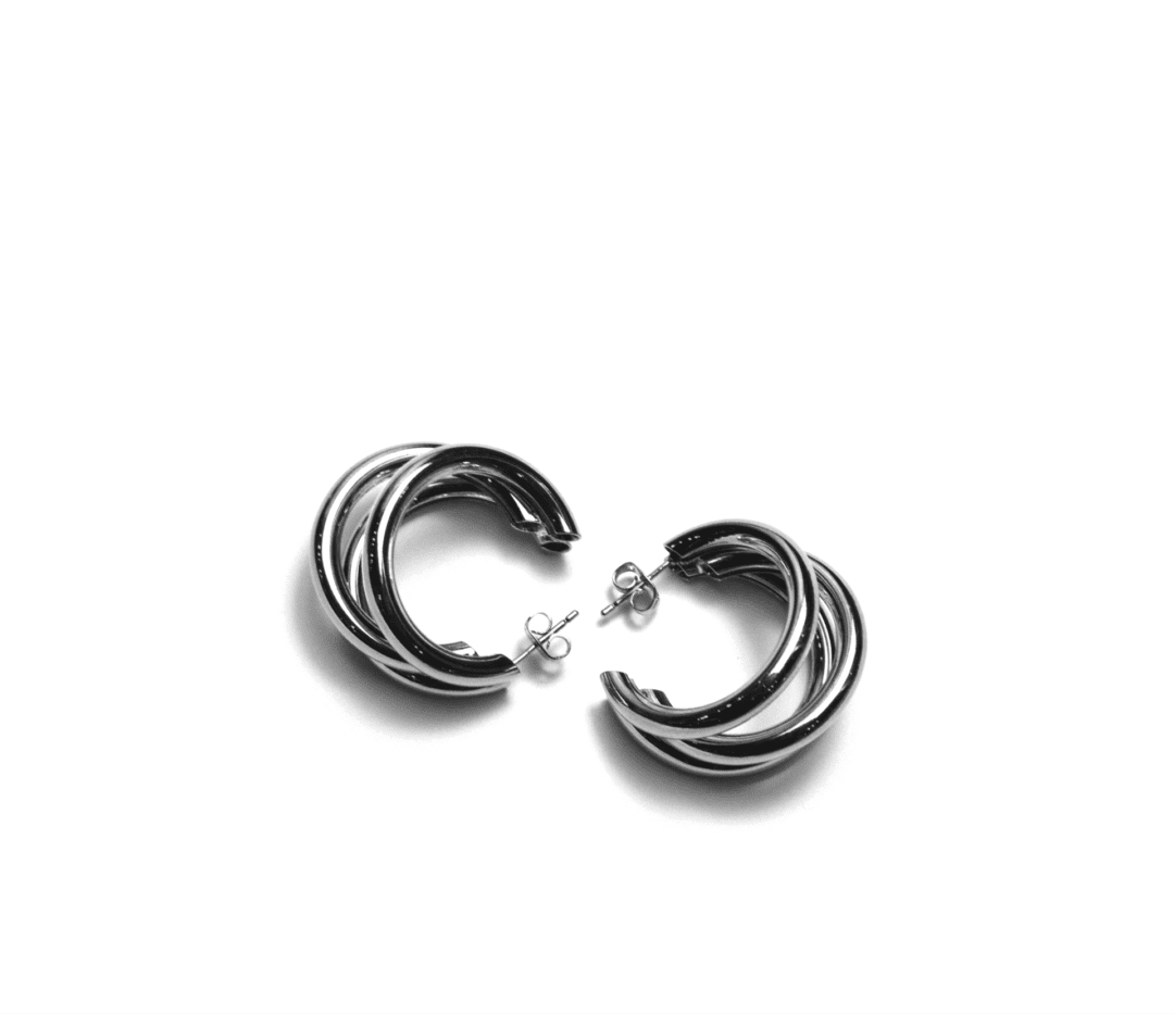 Silvery Plated Circles