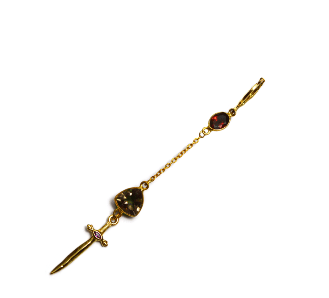 Ruby & Smoky Quartz Sword