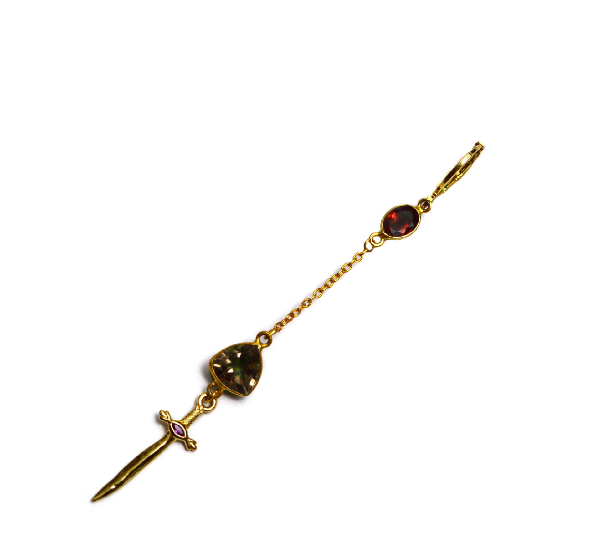 Ruby & Smoky Quartz Sword