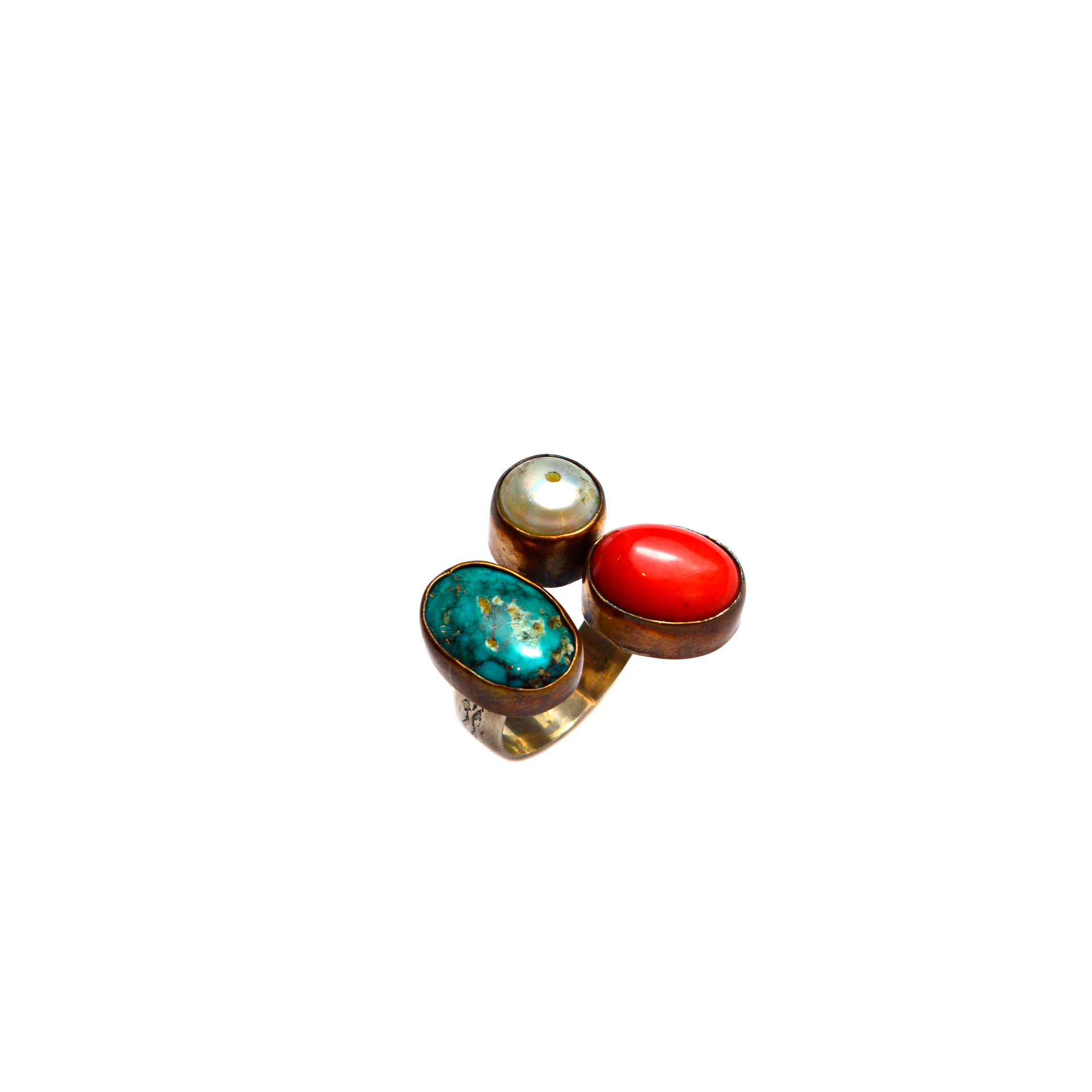 Charming Trio: Pearl, Coral, Turquoise