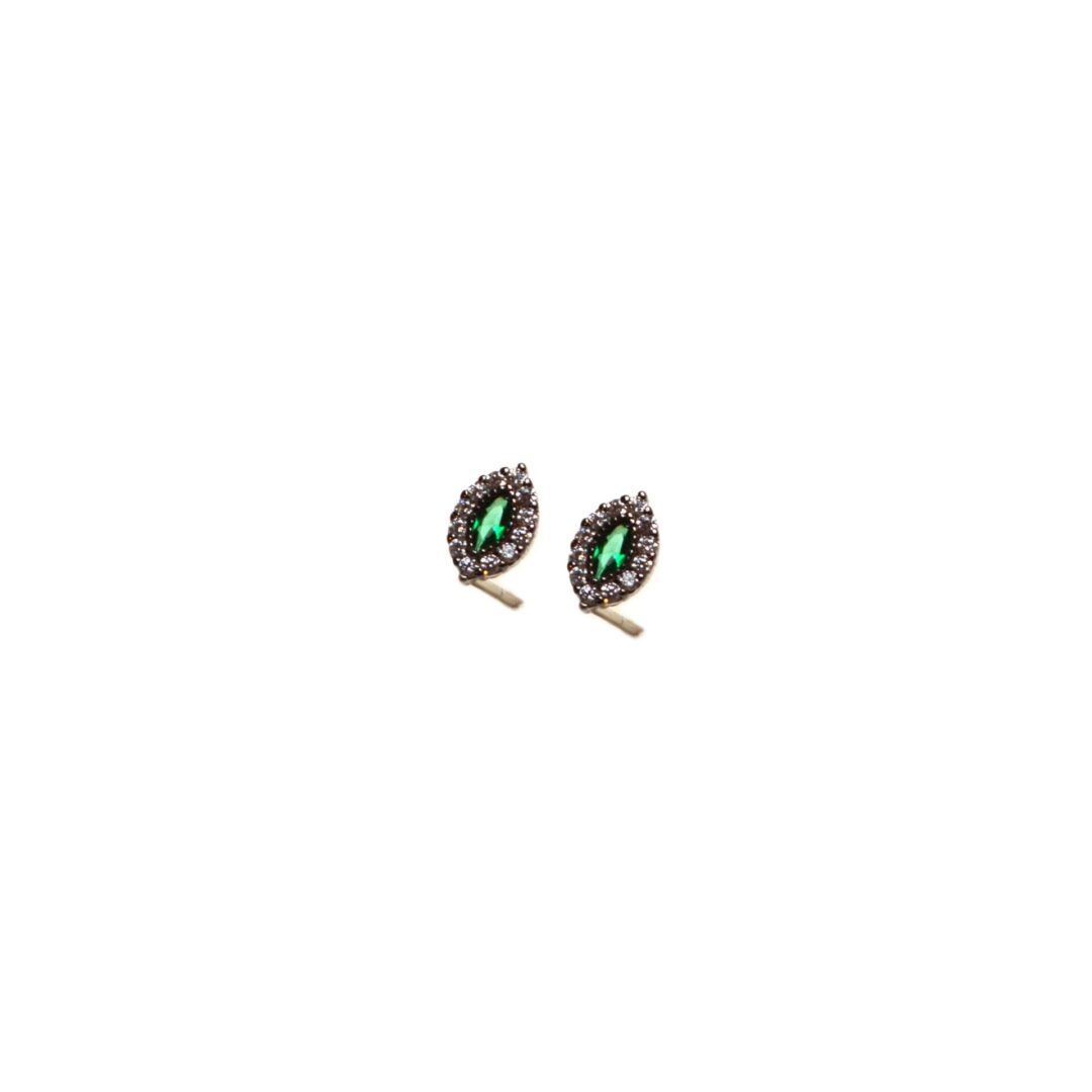 Green Eye Studs