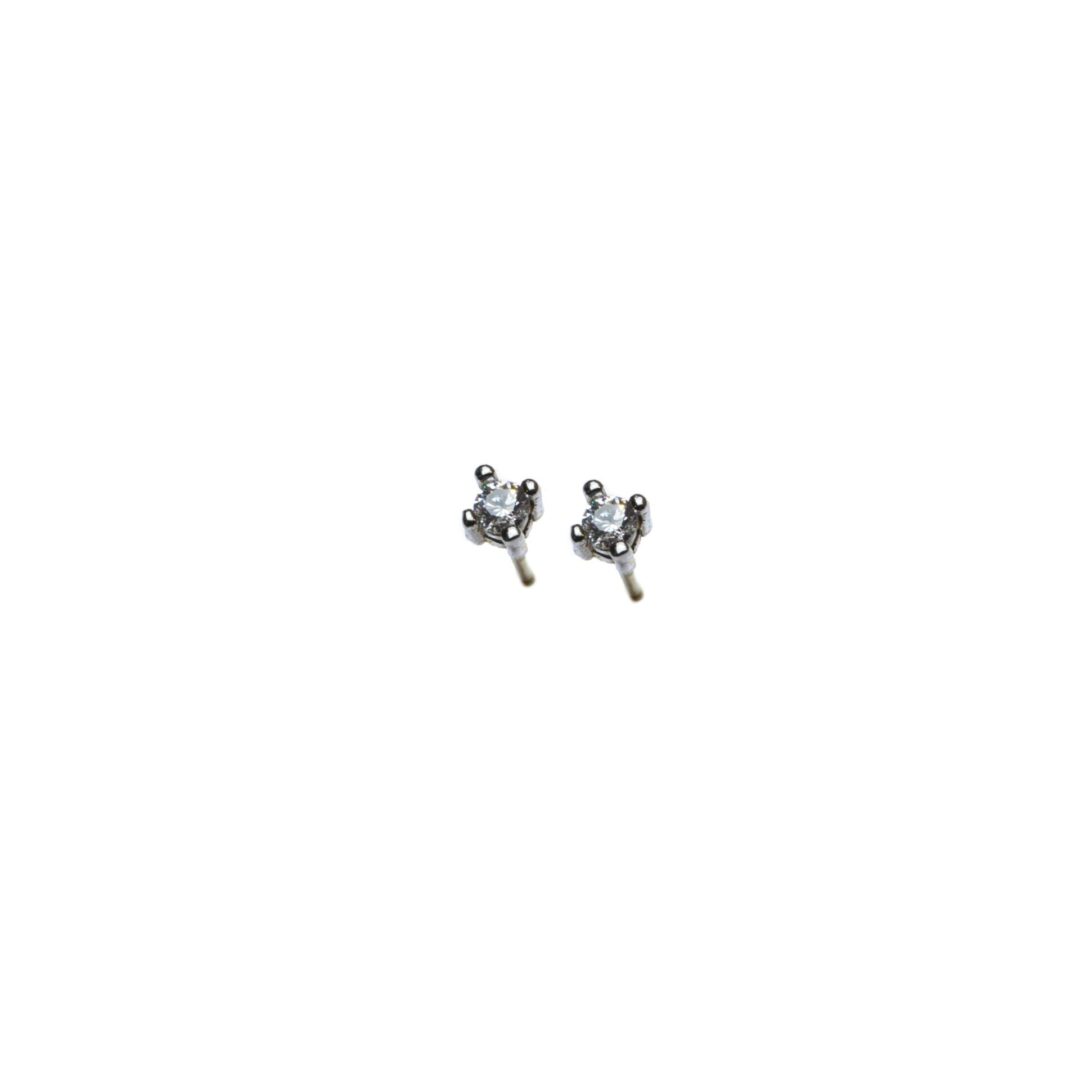 Silver Zircon Studs