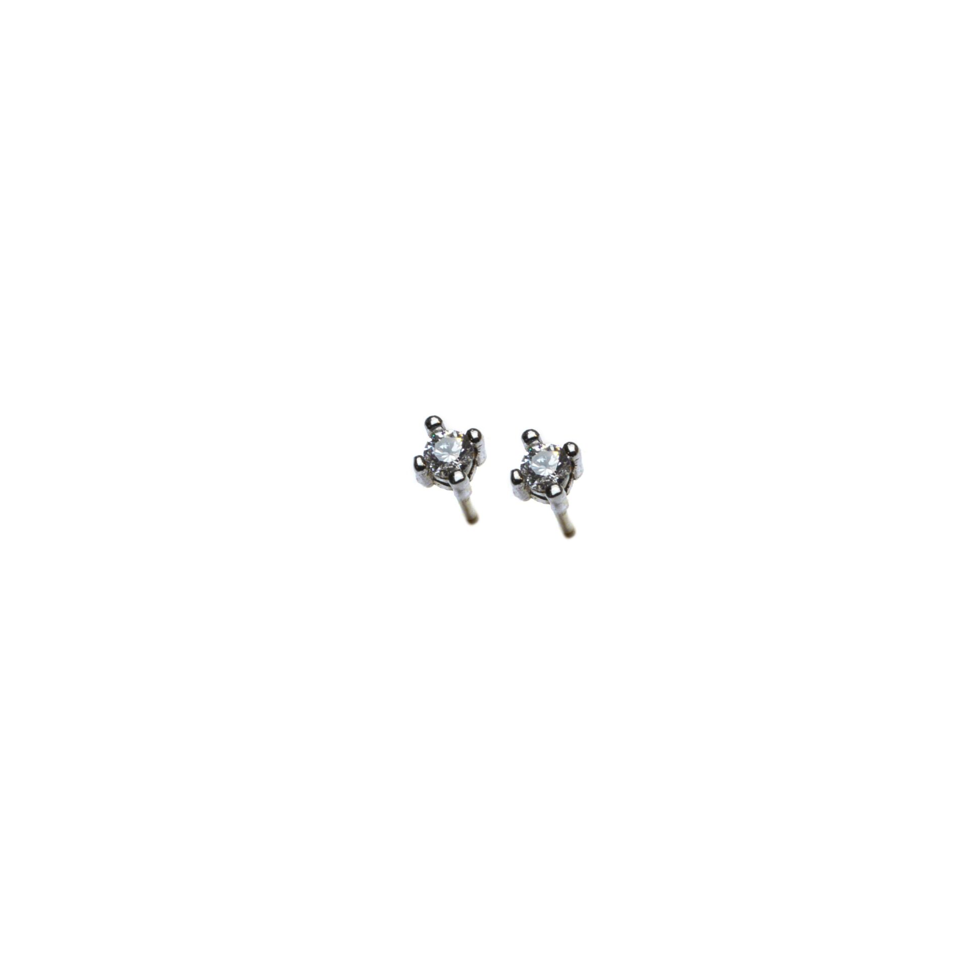 Silver Zircon Studs