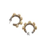 Silver Pearl Hoops