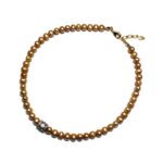 Beige Pearl & Silver Zircon Charm