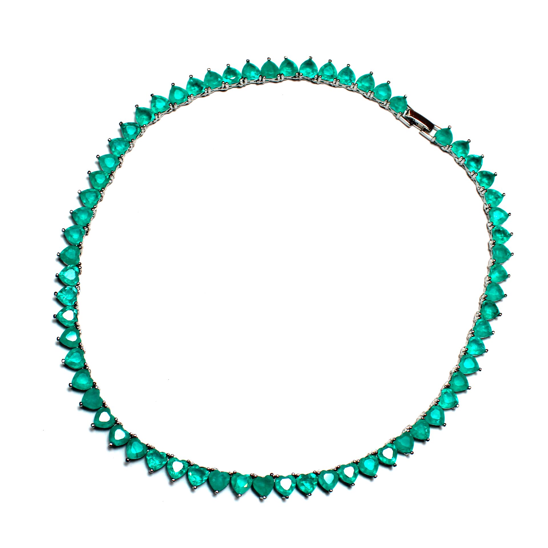 Turquoise or Green Zircon Heart