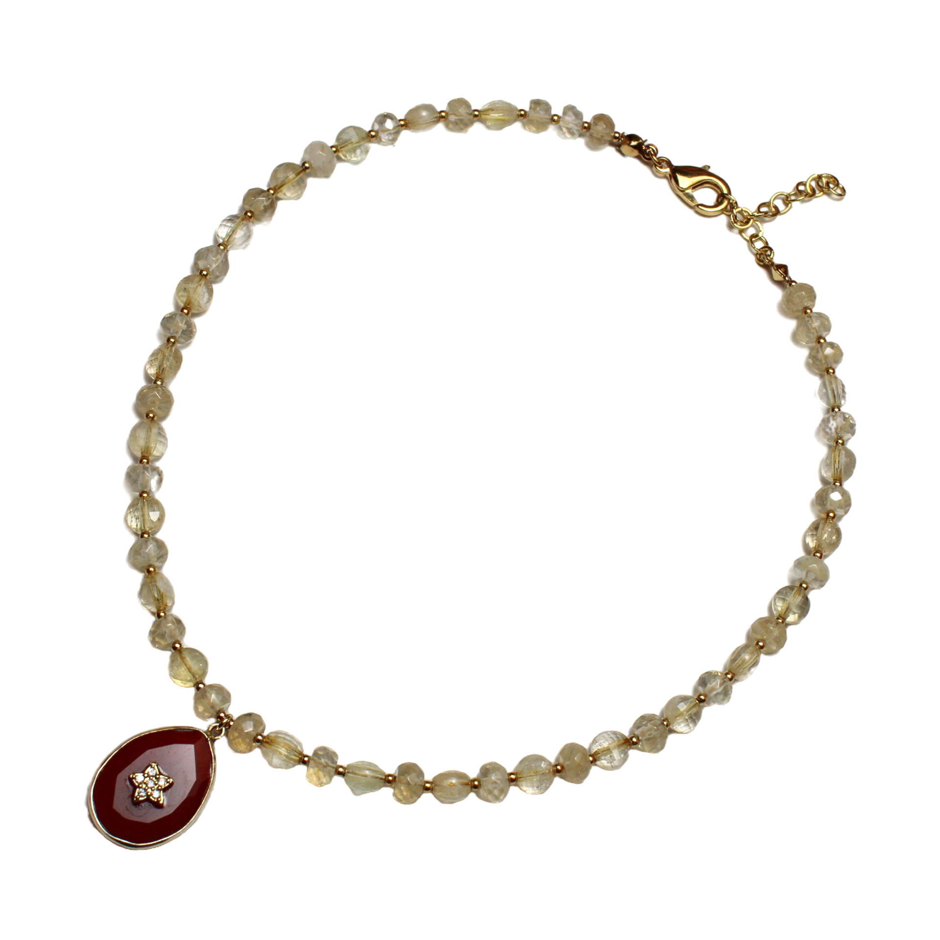 Golden Rutile Quartz Drop