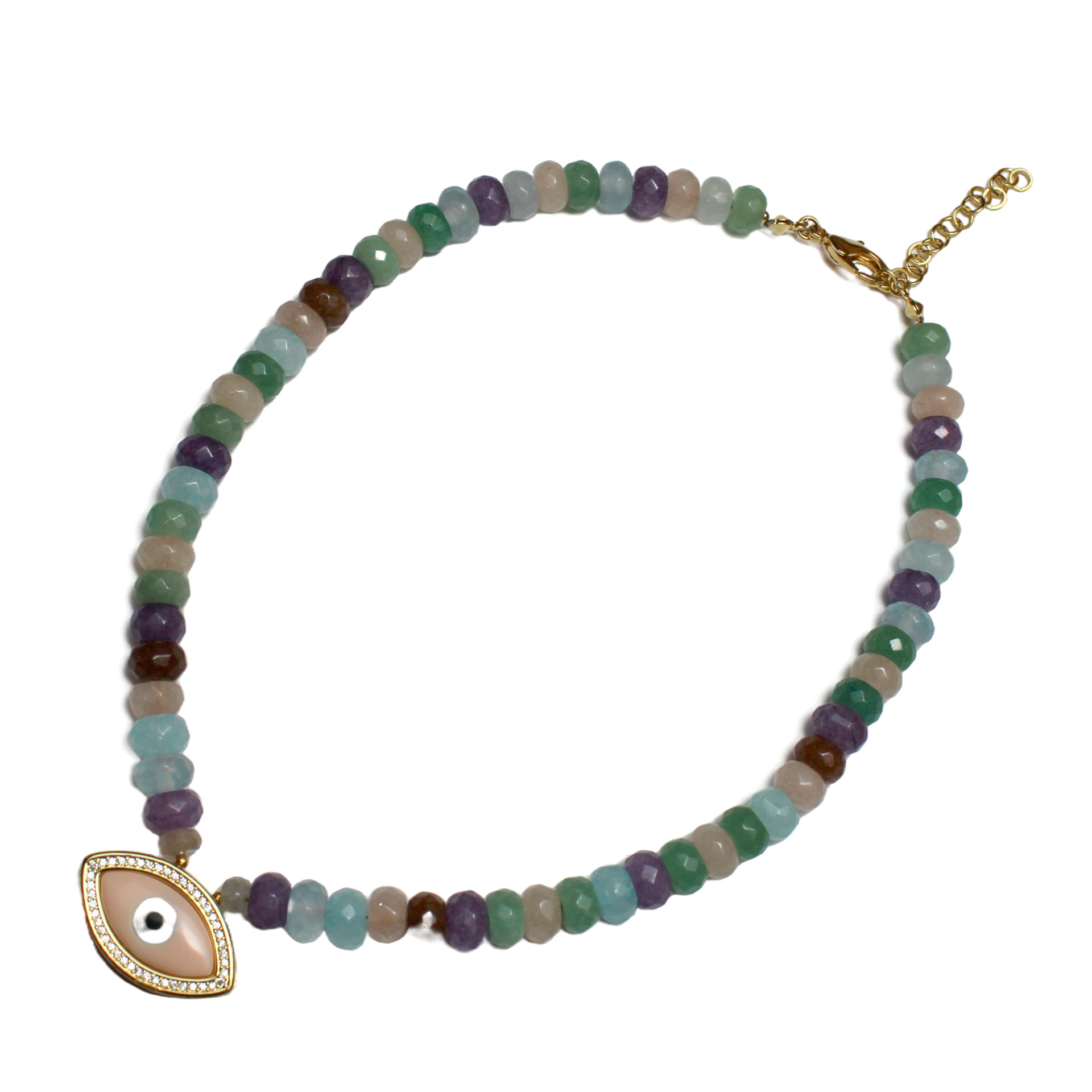 Rainbow Quartz Evil Eye