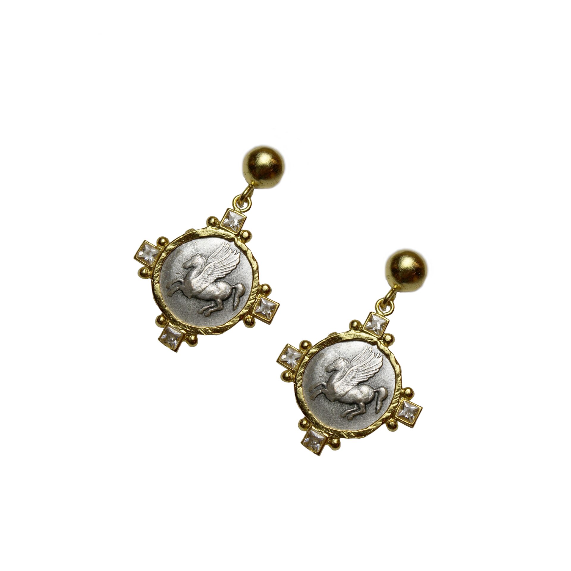 Pegasus Medallion Earrings